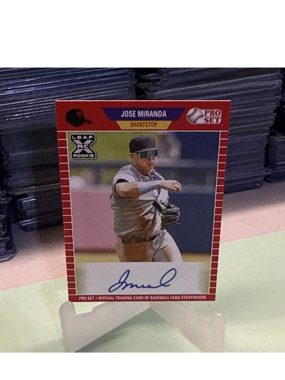 Jose Miranda Shortstop Trading Card - Red Border